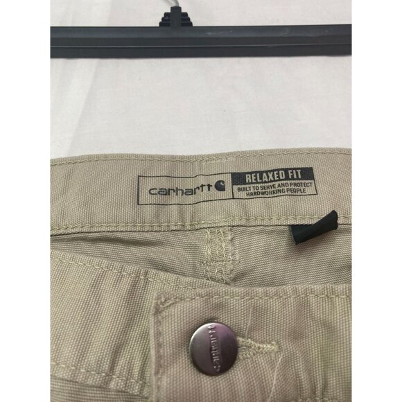 NWT Carhartt Men's Rugged Flex Work Shorts Tan Size 44 With Cell Phone Pocket - Picture 3 of 11
